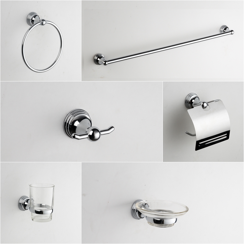 JUEGO DE ACCESORIO DE BAÑO CROMADO 6 PZA