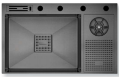 FREGADERO ACERO INOX 79*27*22 CM C/ACCESORIO BLACK
