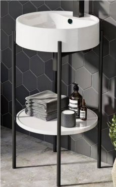 LAVAMANOS DE PIE CON BASE DE METAL  41*41*80