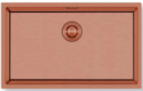 FREGADERO ACERO INOX 70*45*22 CM C/ACCESORIO ROSE GOLD